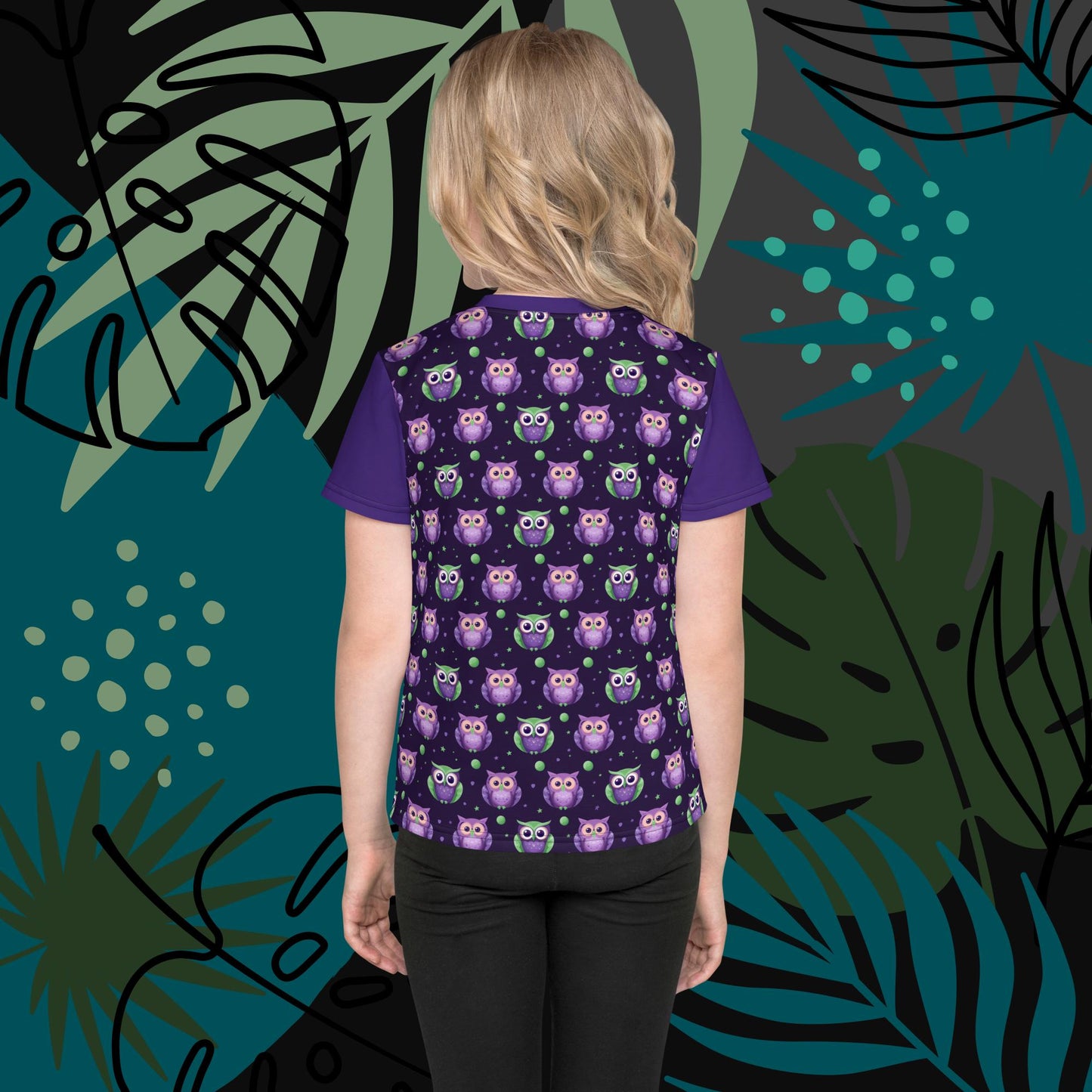 Owl-iverse, T-Shirt mit Rundhalsausschnitt für Kinder