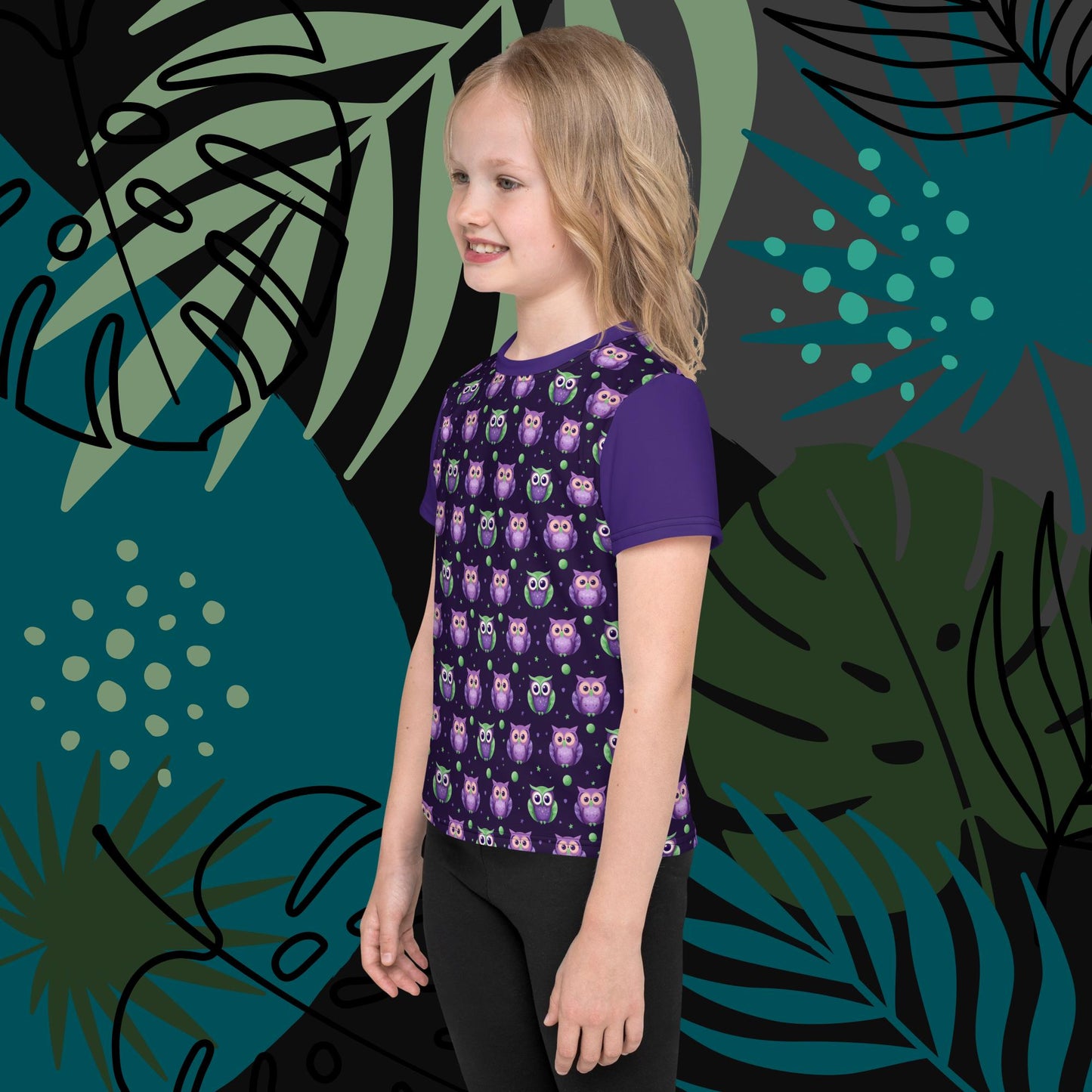 Owl-iverse, T-Shirt mit Rundhalsausschnitt für Kinder