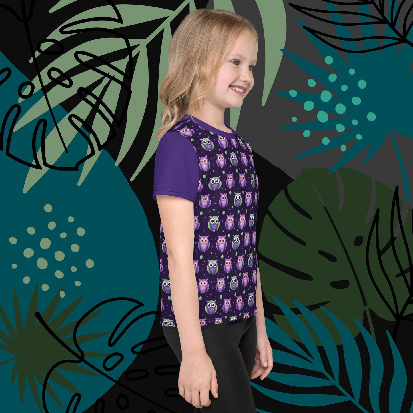 Owl-iverse, T-Shirt mit Rundhalsausschnitt für Kinder