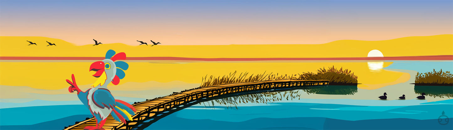 Kakadu-Totem am Neusiedler See