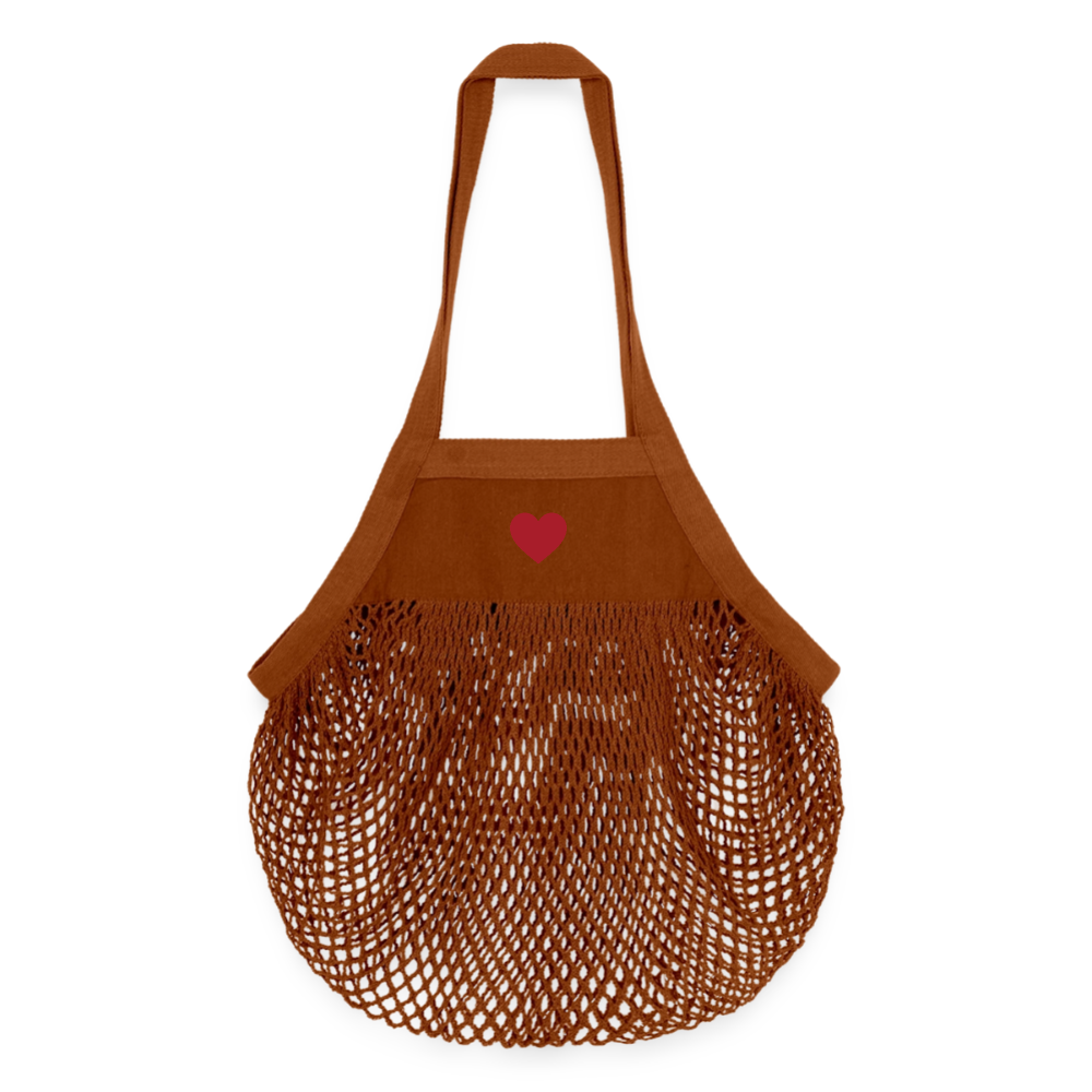 Organic Mesh Shopping Bag - texas orange