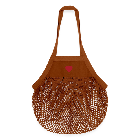 Organic Mesh Shopping Bag - texas orange