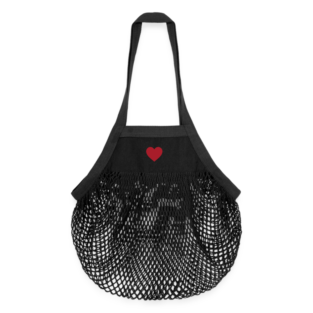 Organic Mesh Shopping Bag - black
