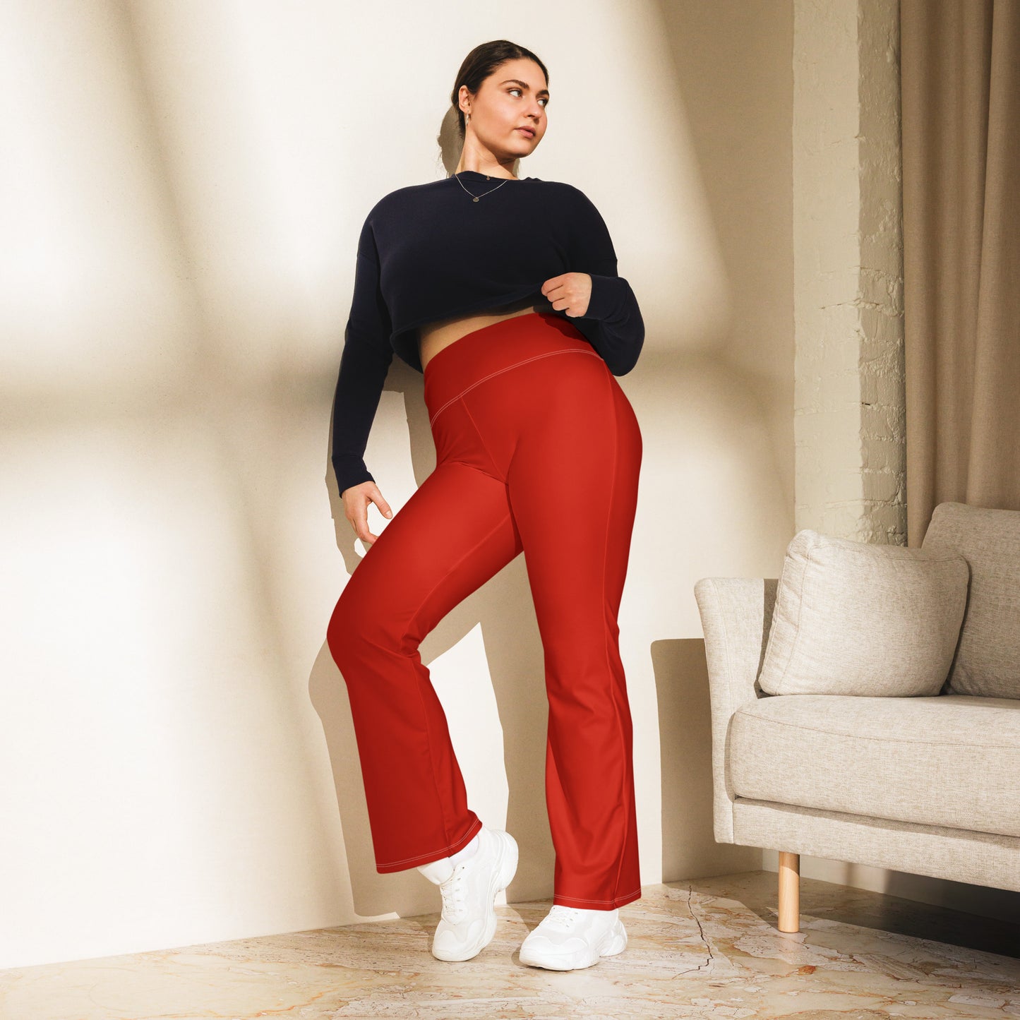 Milan-Oh, Flared Leggings in Milano Red