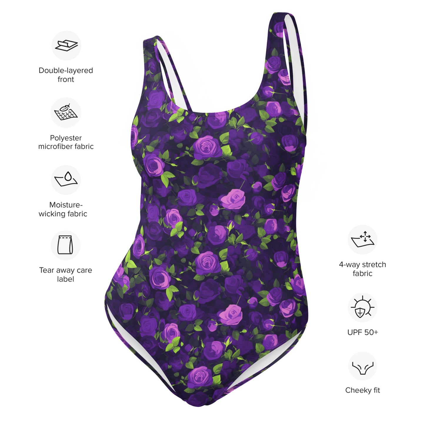 Tyrian Purple Rose Swimsuit