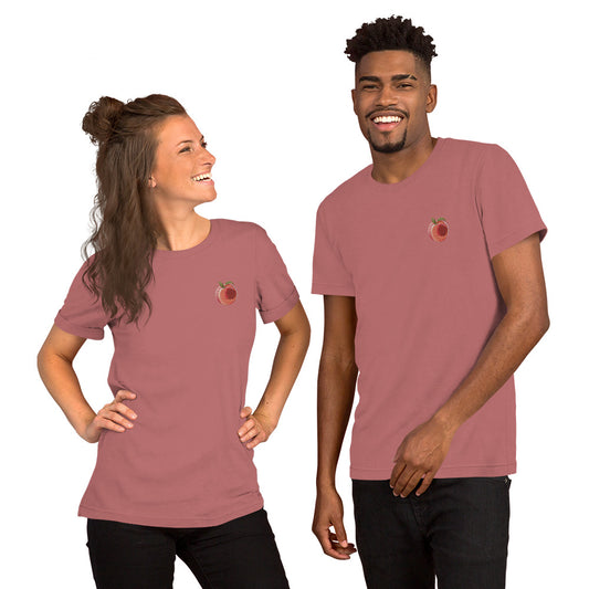 Peach Unisex T-Shirt, bestickt mit unlimited colors